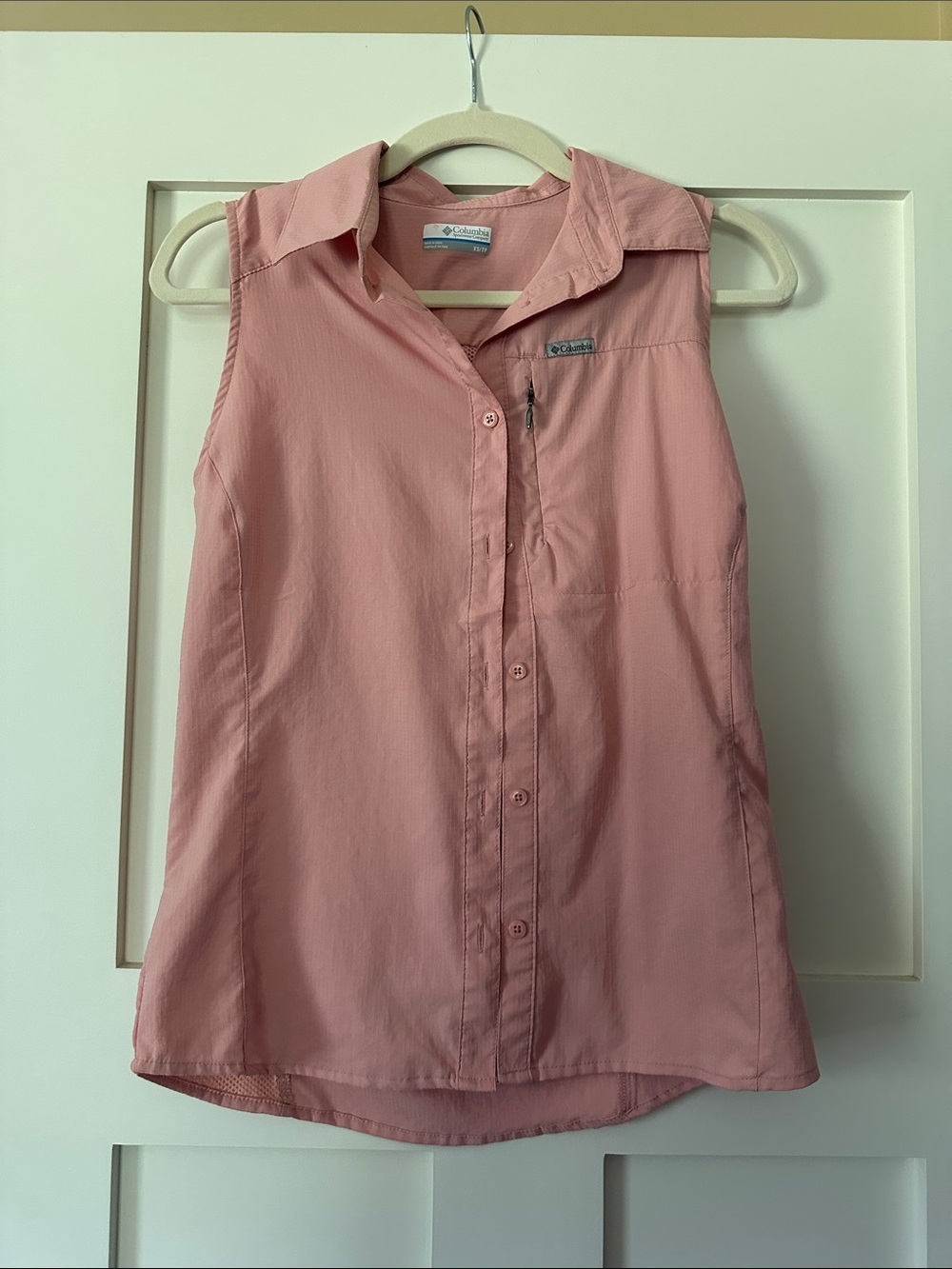 Columbia Sleeveless Button-Front Shirt - Dusty Rose